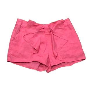 •BOUTIQUE COUNTESS•GAUZE MATERIAL BOW FRONT HIGH RISE CORAL SHORTS SIZE SMALL